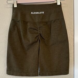 Alphalete Women's Olive Brown Bike Shorts